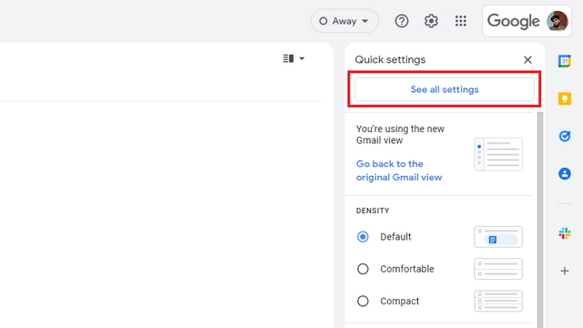 gmail అన్ని సెట్టింగ్లను చూడండి